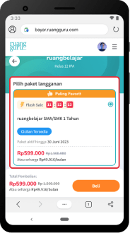 Cara Pembayaran Paket Bimbel Online Di Aplikasi Ruangguru